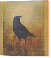 Crow 25 Wood Print