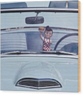 Cruisin' With Bob -- 1957 Ford Thunderbird And Big Boy At Paso Robles Classic Car Show, California Wood Print
