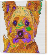 Cupcake The Yorkie. Pet Series Wood Print