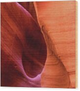 Curves In The Canyon Wood Print