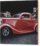 Custom Car On Street Wood Print