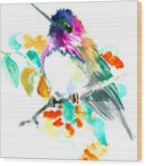 Cute Little Hummingbird Wood Print