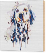 Dalmatian Head Wood Print