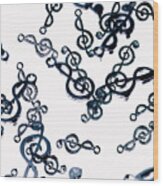 Dance Of The Treble Clef Wood Print