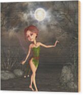 Dancing In The Moonlight Wood Print