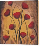 Dawn Of The Poppies Wood Print