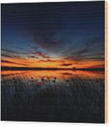 Dawn On Thunder Lake Wood Print