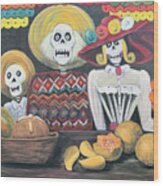 Day Of The Dead Family Wood Print