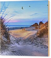 Daybreak On The Outer Banks 1 Wood Print