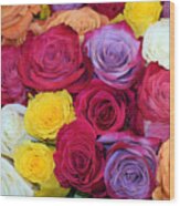Decorative Wallart Brilliant Roses Photo A41217 Wood Print