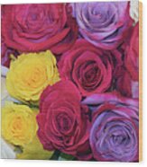Decorative Wallart Brilliant Roses Photo B41217 Wood Print