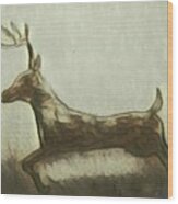 Deer Energy Wood Print