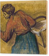 Degas: Laundress, C1888-92 Wood Print