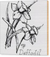 Delightful Daffodils Wood Print