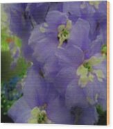 Delphinium Blues Wood Print