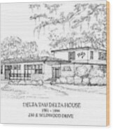 Delta Tau Delta Original House Wood Print