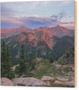 Deming Mountain And West Deming Sunset Wood Print