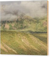 Denali National Park Mountain Under Clouds Wood Print