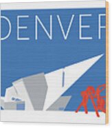 Denver Art Museum/blue Wood Print