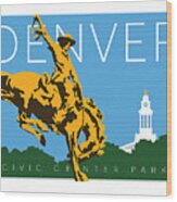 Denver Civic Center Park Wood Print