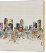 Denver Skyline Wood Print