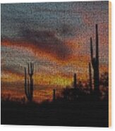 Desert Sunset Wood Print
