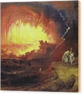 Destruction Of Sodom And Gomorah Wood Print