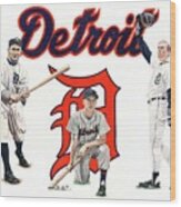 Detroit Tigers Legends Wood Print