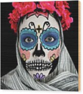 Dia De Muertos - Las Catrinas Wood Print