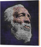 A Portrait Of Dick Gregory Wood Print