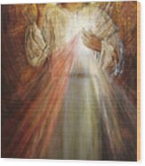 Divine Mercy, Sacred Heart Of Jesus 1 Wood Print