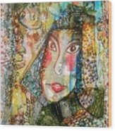 Doe Eyed Girl And Her Spirit Guides Wood Print