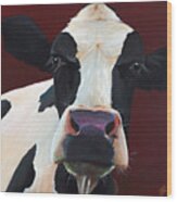 Dolly The Holstein Wood Print