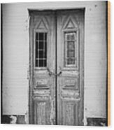 Doors Monochrome Wood Print