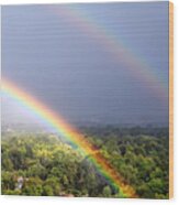 Double Rainbows Wood Print