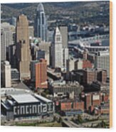 Downtown Cincinnati Wood Print