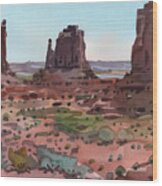 Downtown Monument Valley Wood Print