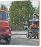 Downtown Talkeetna - Street Scene Wood Print