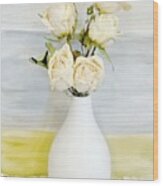 Dried Roses Bouquet Wood Print