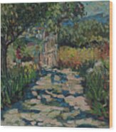 Driveway To Neil Youngs Villa On Skopelos Wood Print
