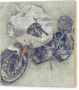 Ducati Paulsmart 1000 Le 1 - 2006 - Motorcycle Poster - Automotive Art Wood Print
