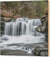 Dunloup Creek Falls Wood Print