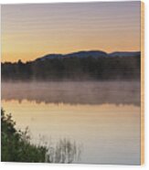 Durand Lake Sunrise - Randolph New Hampshire Wood Print