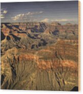 Earthen Tones Of The Grand Canyon Wood Print