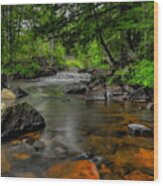 Eau Claire Dells Colored Rocks Wood Print