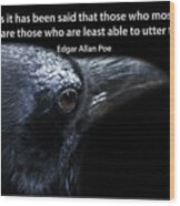 Edgar Allan Poe - 8 Wood Print