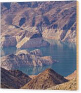 Edge Of Lake Mead Wood Print