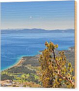 Edgewood Golf Course And Lake Tahoe - South Lake Tahoe - California Wood Print