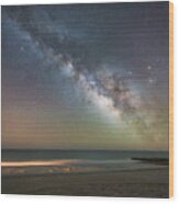 Edisto Beach Milky Way Wood Print