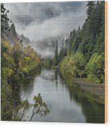 Eel River In Autumn 2017 Wood Print